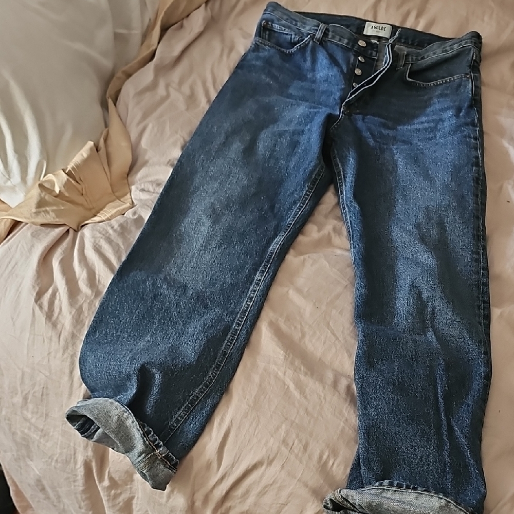 Agolde Fran High Rise Ankle Straight Jeans In Dwell